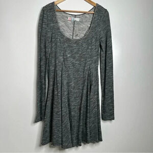 Free People FP Beach NWT Heathered Grey Long Sleeve Mini Dress Size Small